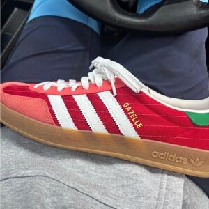 Adidas Gazelle Red and White Sneakers